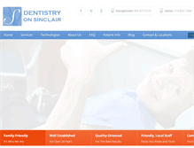 Tablet Screenshot of dentistryonsinclair.com